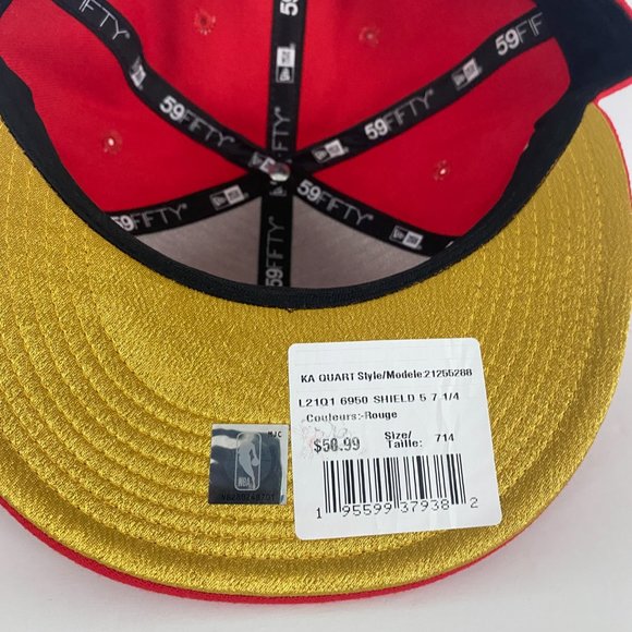 NEW Toronto Raptors New Era 59Fifty NBA Team Shield Fitted Hat Cap Mens Sz 7 1/4 - Picture 9 of 11